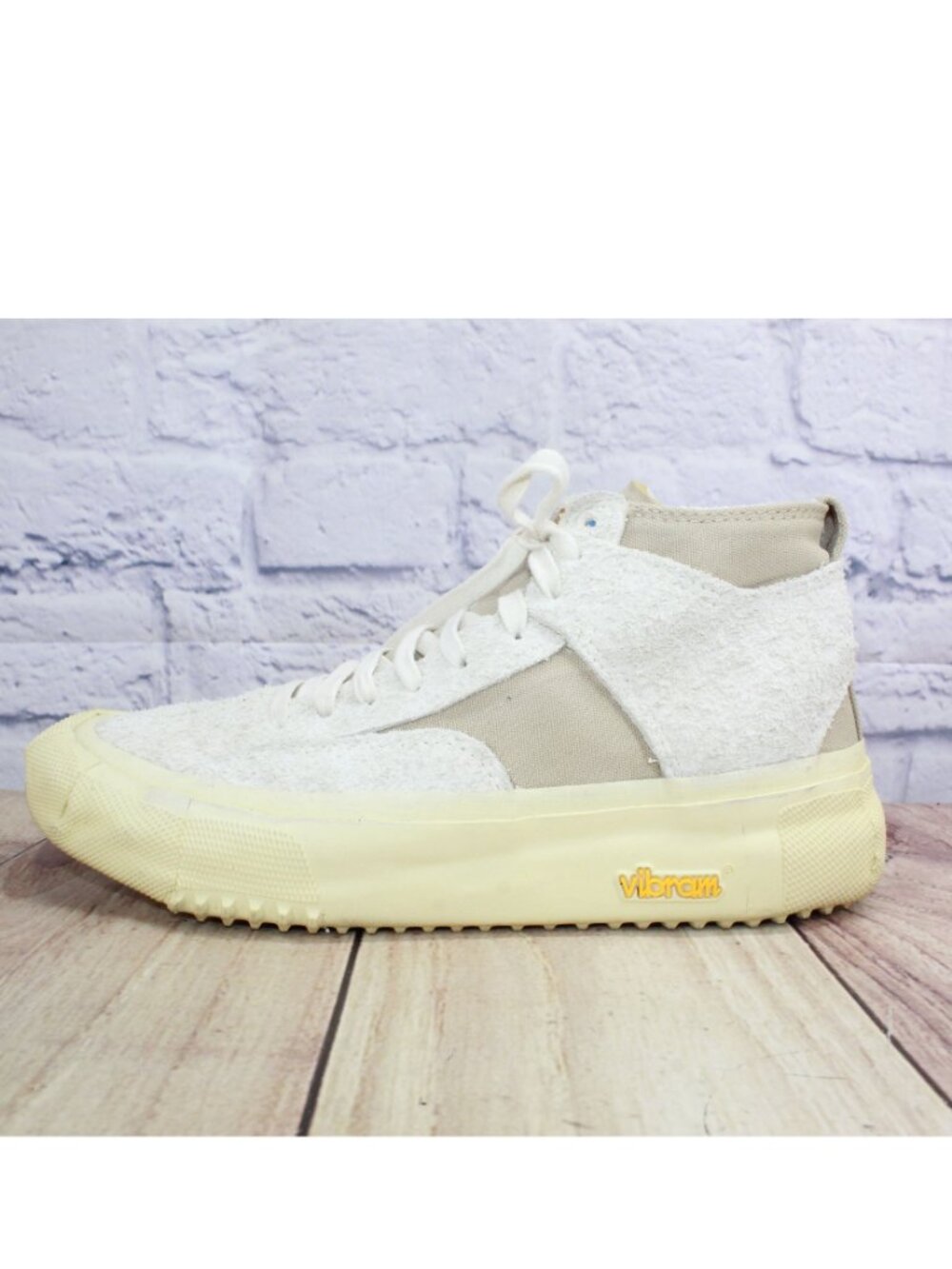 Brandblack Capo Cordura High Top Sneaker Off White Suede Leather Size 8.5